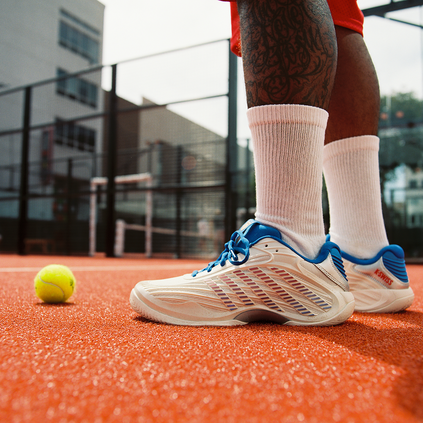 close look at the hypercourt express 3 ksrc drop on tennis court
